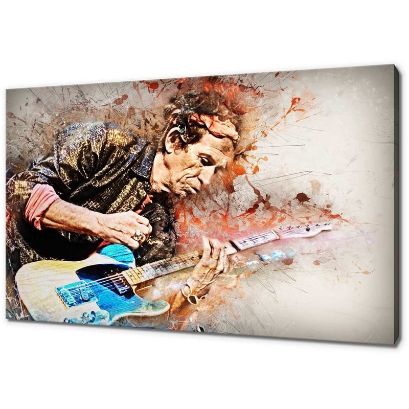 絶品！キース・リチャーズ 【高画質キャンバスアートプリント＋