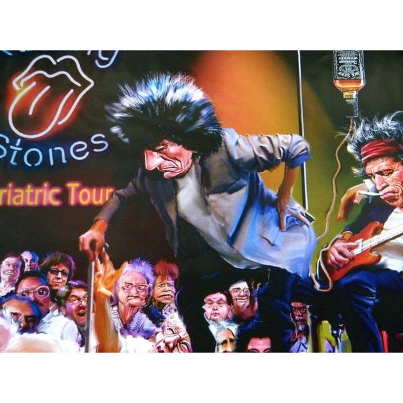 アニメ ローリングストーンズ 珍ポスター【ラミネート加工フィルム付