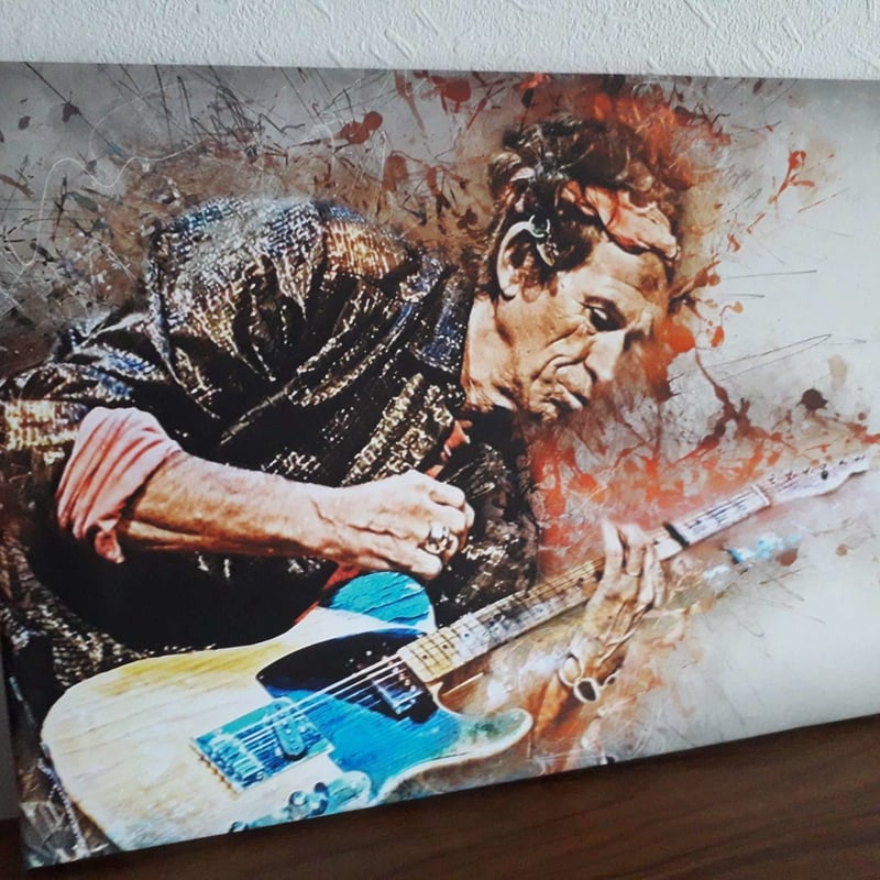 絶品！キース・リチャーズ 【高画質キャンバスアートプリント＋