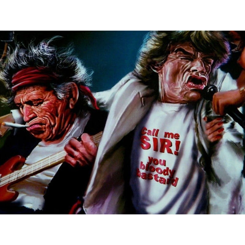 アニメ ローリングストーンズ 珍ポスター【ラミネート加工フィルム付