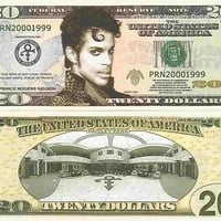 プリンス【PRINCE】20ドル紙幣アートプリント 2枚セット