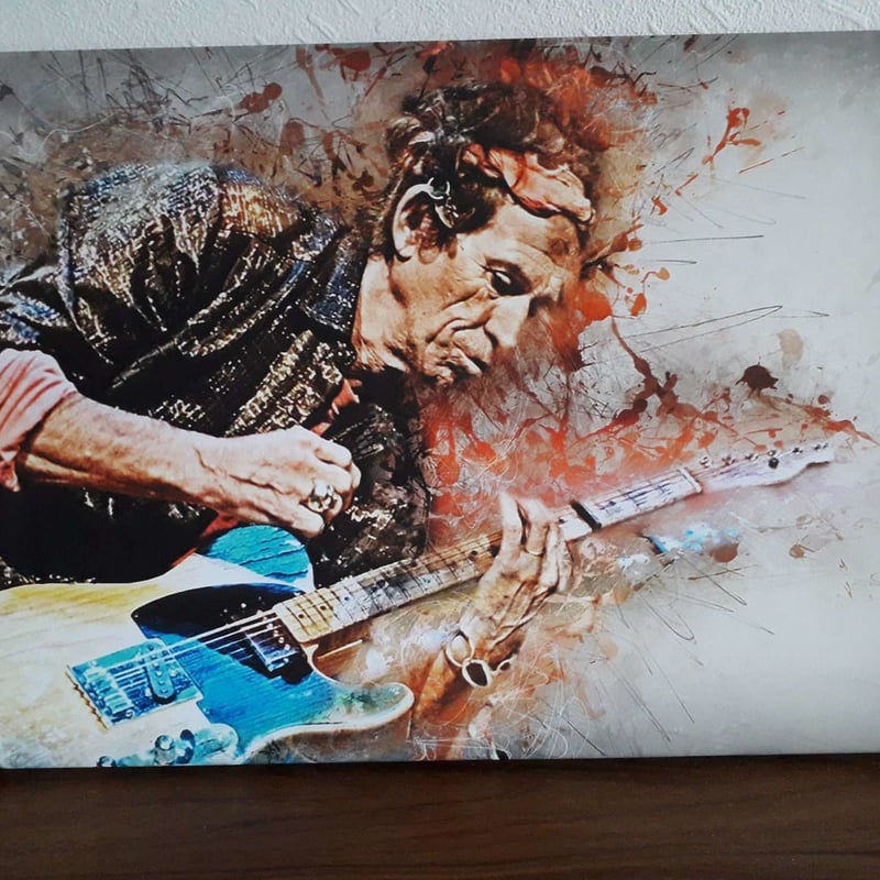 絶品！キース・リチャーズ 【高画質キャンバスアートプリント＋