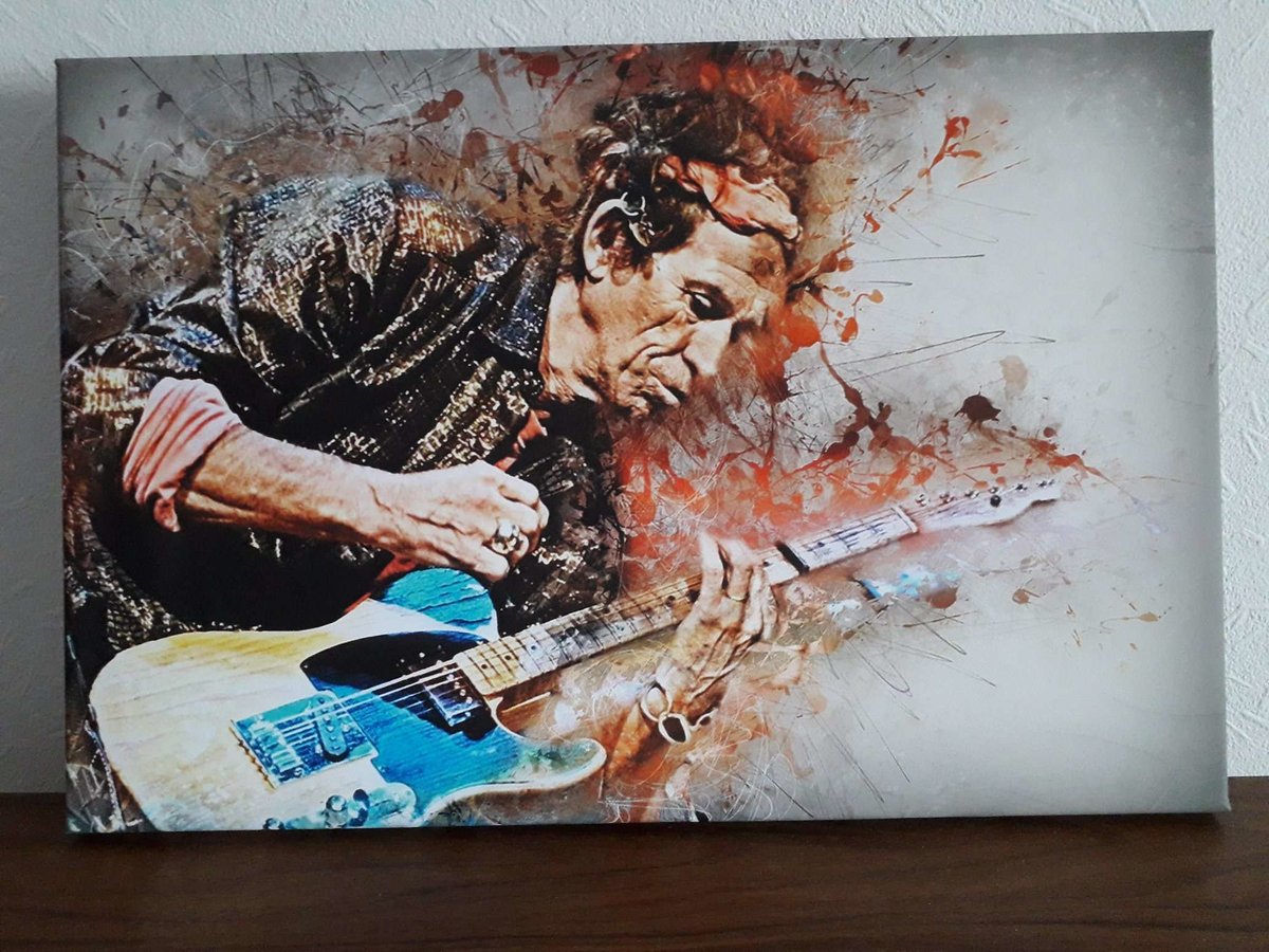 絶品！キース・リチャーズ 【高画質キャンバスアートプリント＋