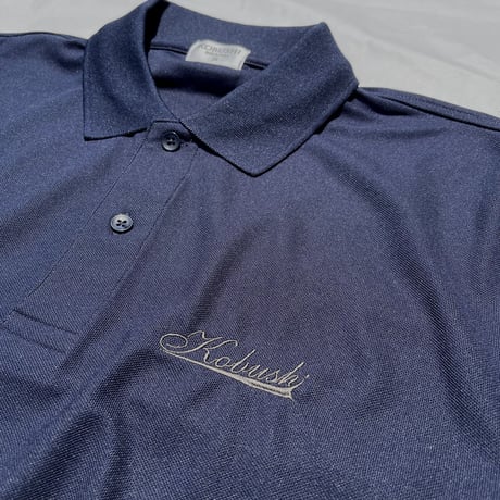 ドライ鹿の子ポロシャツ（拳印ガンメタ刺繍）／KOBUSHI GUNMETAL EMBROIDERY LOGO  POLO SHIRT