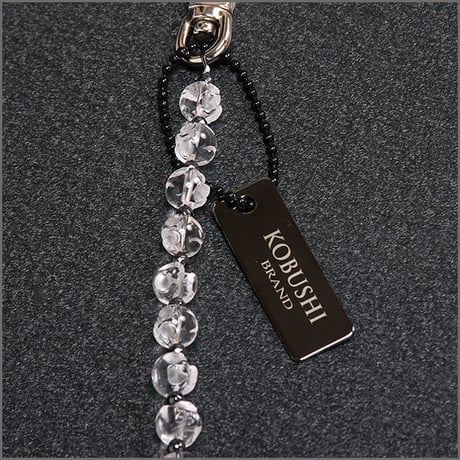 CRYSTAL SKULL WALLET CHAIN／クリスタルスカル ウォレットチェーン／天然石水晶鎖[白髑髏]　ACCESSORIES OF SKULL／スカルアクセサリー　KOBUSHI