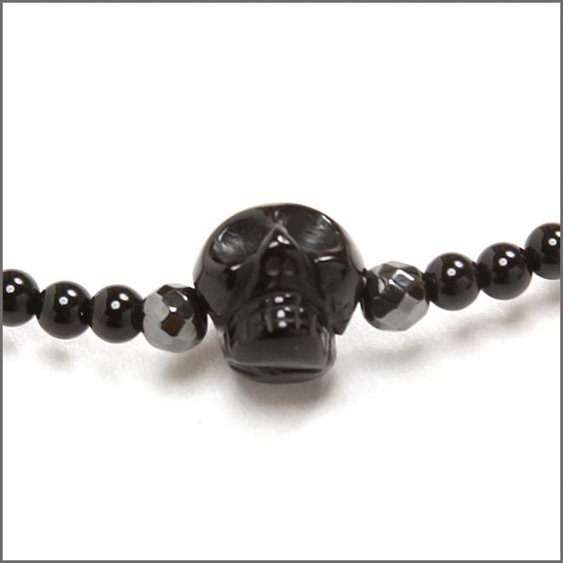 ONYX SKULL NECKLACE/オニキススカル ネックレス/天然石 ONYX SKULL NECKLACE/オニキススカル ネックレス/天然石