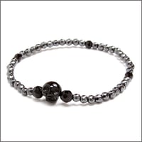 ONYX SKULL＆MAGNETIC HEMATITE＆BLACK SPINEL　オニキス髑髏＆磁気ヘマタイト＆黒尖晶石　KOBUSHI BRAND／拳BRAND／コブシブランド