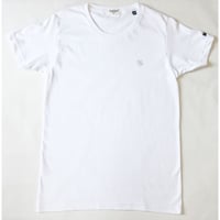 KIBAMUSHA EMBROIDERY TEE／鬼馬武者刺繍Tシャツ／KOBUSHI BRAND／コブシブランド（WHITE/SILVERシルバー刺繍)