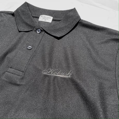 ドライ鹿の子ポロシャツ（拳印ガンメタ刺繍）／KOBUSHI GUNMETAL EMBROIDERY LOGO  POLO SHIRT