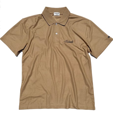 ドライ鹿の子ポロシャツ（拳印ガンメタ刺繍）／KOBUSHI GUNMETAL EMBROIDERY LOGO  POLO SHIRT
