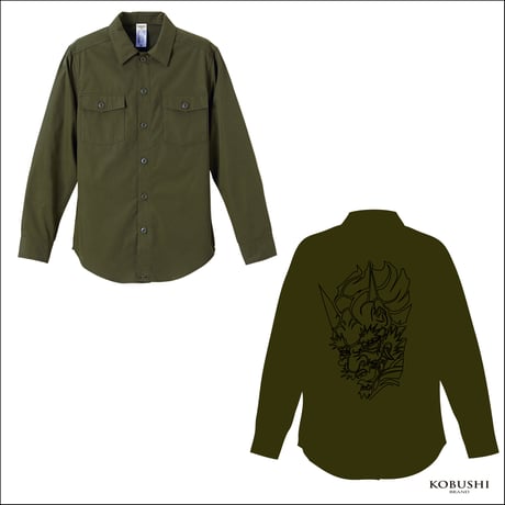 鬼／DEMON　MILITARY SHIRTS　WAGARA／和柄　FIGHTER,MARTIAL ARTS／格闘家、武道家　KOBUSHI BRAND／拳BRAND／拳b／コブシブランド