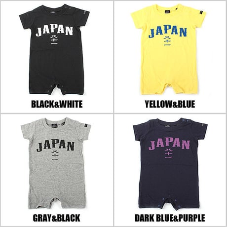 【BABY】THE JAPAN MENS"TOMOE SWORD"ROMPERS／日本男児巴刀ロンパース   KIDS,BABY WEAR／子供、赤ちゃん服　KOBUSHI BRAND／コブシブランド