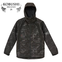MILITARY SHELL PARKA/ミリタリーシェルパーカ “BLACK CAMO×虎武士ロゴ×旭日旗”　KOBUSHI BRAND／拳BRAND／コブシブランド