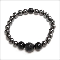 MAGNETIC HEMATITE ROSARY OF BLACK DORAGON／マグネットブラックドラゴンブレスレット／天然石磁気ヘマタイト数珠黒龍　KOBUSHI BRAND／コブシブランド