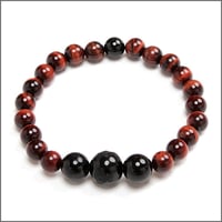 RED TIGER EYE ROSARY【JAPNESE PHOENIXES】／レッドタイガーアイブレスレット／天然石数珠【鳳凰】　KOBUSHI BRAND／コブシブランド