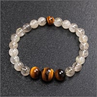 RUTILE QUARTZ ROSARY【JAPNESE PHOENIXES】／ルチルクウォーツブレスレット／天然石針入水晶数珠【鳳凰】　KOBUSHI BRAND／コブシブランド