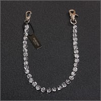 CRYSTAL SKULL WALLET CHAIN／クリスタルスカル ウォレットチェーン／天然石水晶鎖[白髑髏]　ACCESSORIES OF SKULL／スカルアクセサリー　KOBUSHI