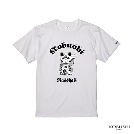 【人気】TATTOO(WABORI)BECKONING CAT T-SHIRT 刺青(ドンブリ)招き猫 Tシャツ LUCKY CAT OPENING MEMORABILIA  和柄 KOBUSHI