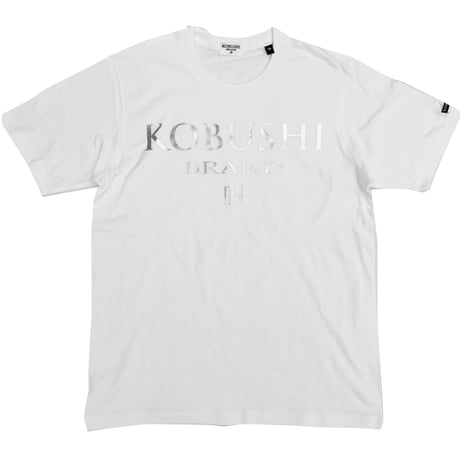 【定番】JPN LOGO T-SHIRT（WHITE/SILVER） 日本拳印Tシャツ　白×白金　ジェイピーエヌロゴ　KOBUSHI BRAND／コブシブランド