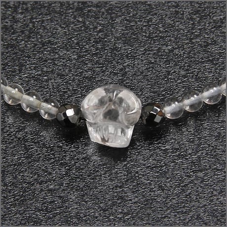 CRYSTAL SKULL NECKLACE／クリスタルスカル ネックレス／天然石水晶首飾り[白髑髏]　ACCESSORIES OF SKULL／スカルアクセサリー　KOBUSHI BRAND