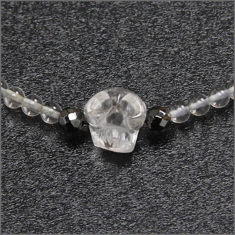 CRYSTAL SKULL NECKLACE／クリスタルスカル ネックレス／天然石水晶