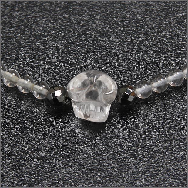 CRYSTAL SKULL NECKLACE／クリスタルスカル ネックレス／天然石水晶 