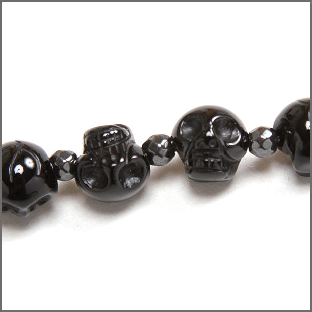 ONYX SKULL WALLET CHAIN／オニキススカル ウォレットチェーン／天然石