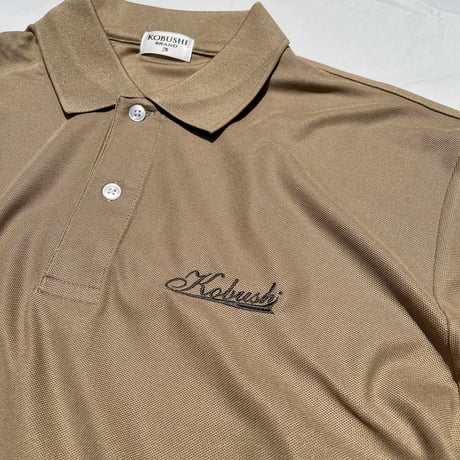 ドライ鹿の子ポロシャツ（拳印ガンメタ刺繍）／KOBUSHI GUNMETAL EMBROIDERY LOGO  POLO SHIRT