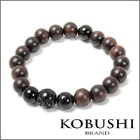 EBONY ROSARY OF ONIX SKULL／エボニー オニキススカルブレスレット／黒檀 天然石オニキス数珠黒髑髏　SKULL ACCESSORIES／スカルアクセサリー