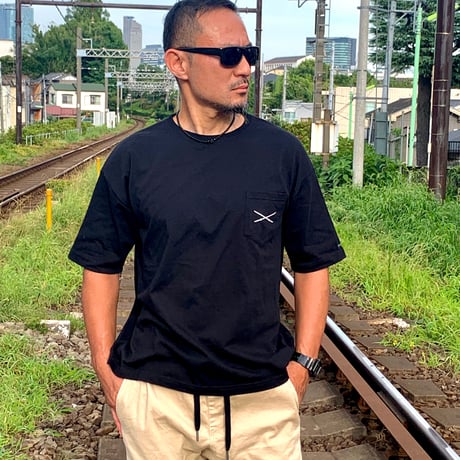 KOBUSHI LOGO×KATANA POCKET T-SHIRT 拳印×日本刀 ポケットTシャツ SOLDIER FIGHTER MARTIAL ARTS KOBUSHI BRAND