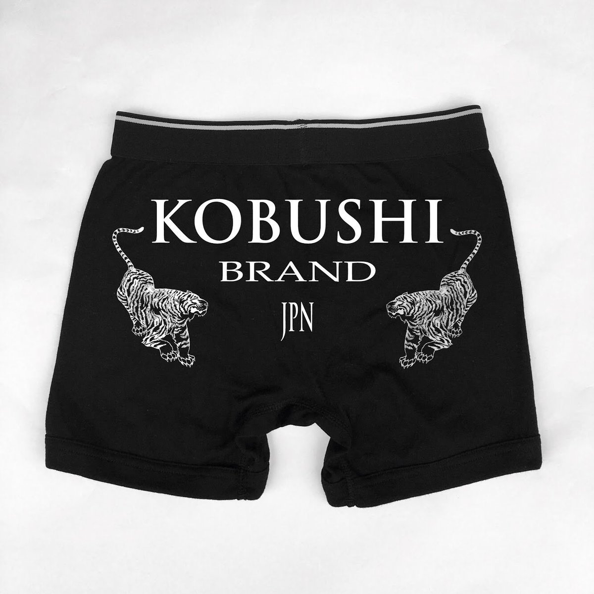 MEN`S BOXER SHORTS BLACK&GRAY（男性用 下着 忍び袋仕様 ボクサ