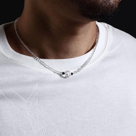 CRYSTAL SKULL NECKLACE／クリスタルスカル ネックレス／天然石水晶首飾り[白髑髏]　ACCESSORIES OF SKULL／スカルアクセサリー　KOBUSHI BRAND