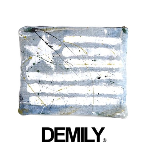 【DEMILY～DENIM＆MILITARY～】ORIGINALリメイククラッチバッグ【PAINTED-No.19】