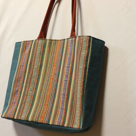 B1046 トートバッグ　幅30x縦30xマチ10x持ち手52.5cm