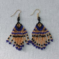 E037 ビーズネックレス(75cm) & ブレスレット(16cm) & ピアス(6.4cm)