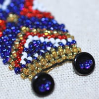 E032 ビーズネックレス(68cm)&ブレスレット(16.4cm)&ピアス(7.5cm)