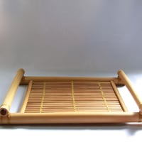 C725 竹製 トレイ　縦30.5 x 横39.5 x 高さ5.3 cm