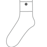 MOTO-BUNKA - Classic Logo  Quarter Socks White