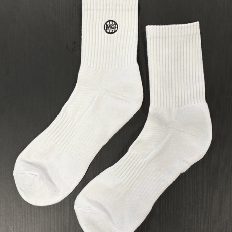 MOTO-BUNKA - Classic Logo  Quarter Socks White