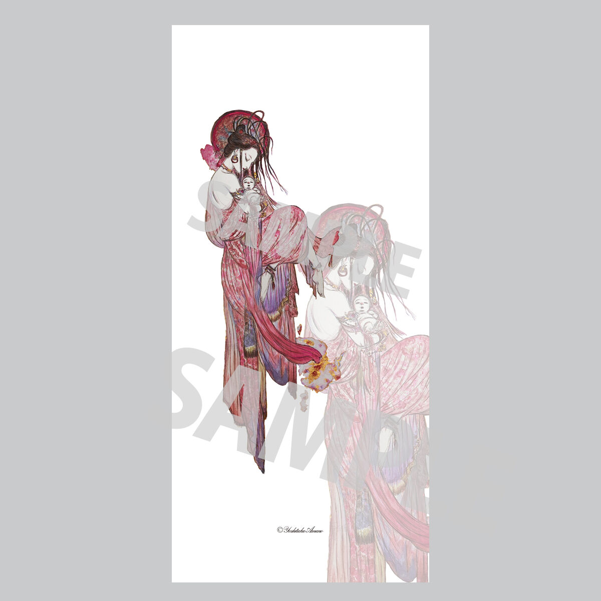 ナ*Ꮠ様 天野喜孝　法華経画色紙 法華経画」iPhone用壁紙（H） | 天野喜孝作「法華経画」グッズストア