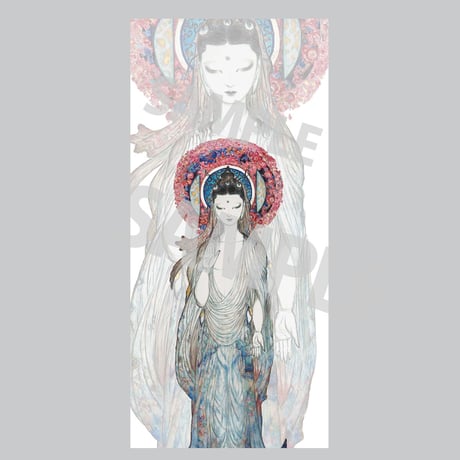 天野喜孝 『法華経画』 曼荼羅 非売品 - 美術品