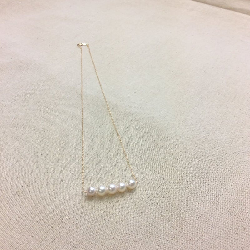 5粒ネックレス（アコヤ真珠6ミリ） | Tsushima Pearl
