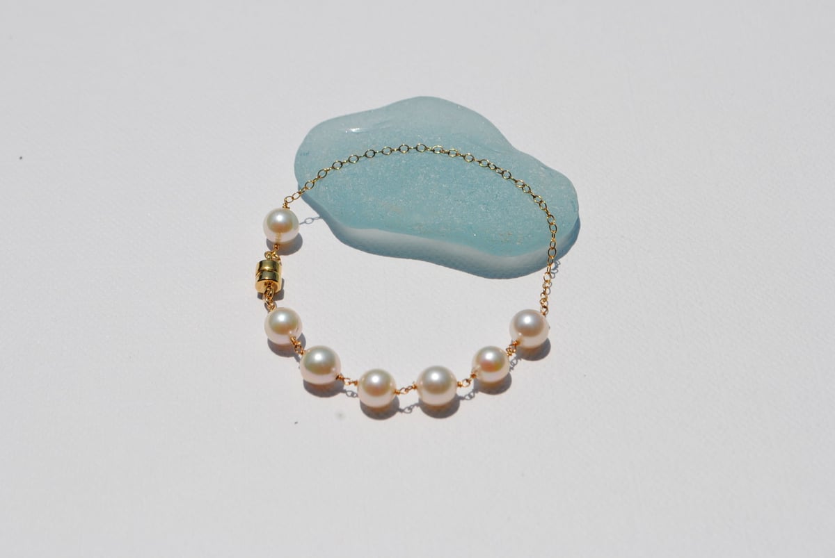 幸運の7粒ブレスレット（アコヤ真珠6ミリ） | Tsushima Pearl