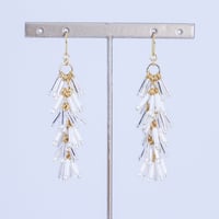 ティアードピアス/イヤリング(シルバー×ホワイト)(MN250019-02)