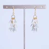 ティアードピアス/イヤリング(シルバー×グレー)(MN250015-03)