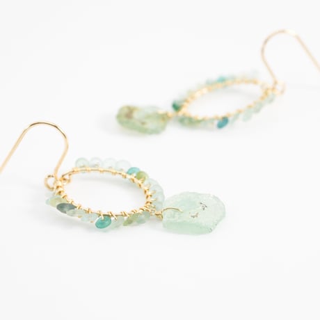 ローマングラス オーバル  ピアス/イヤリング(MN190002-17)
