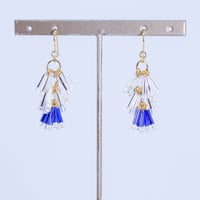 ティアードピアス/イヤリング(シルバー×ブルー)(MN250015-11)