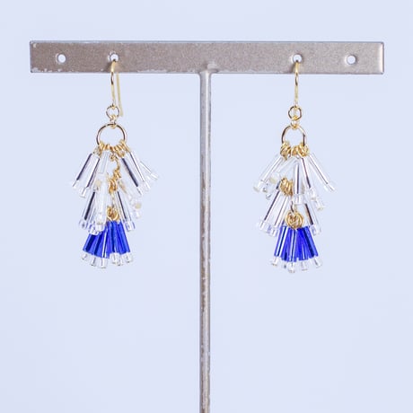 ティアードピアス/イヤリング(シルバー×ブルー)(MN250015-11)