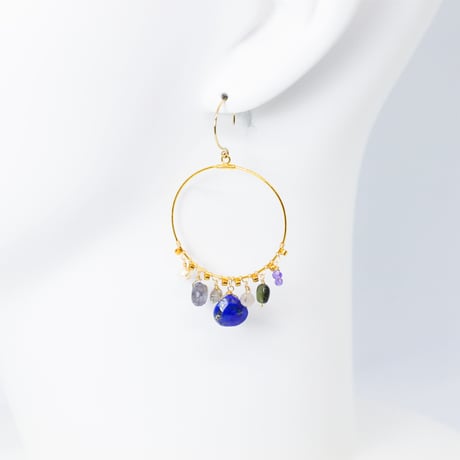 マルチストーンフープ ピアス/イヤリング(MN190001-015)
