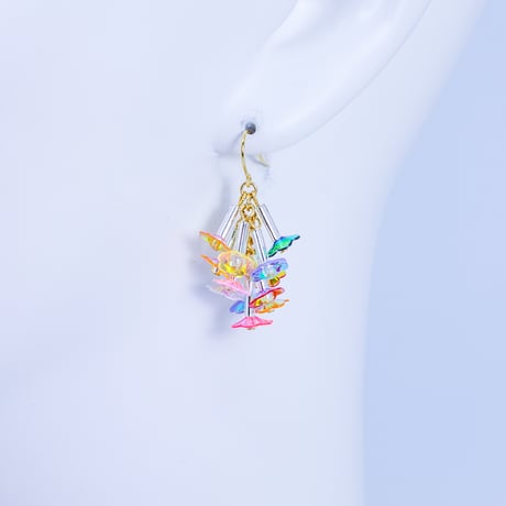 タッセルピアス/イヤリング(フラワー×シルバー)(MN230032-06)